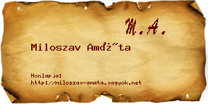 Miloszav Amáta névjegykártya